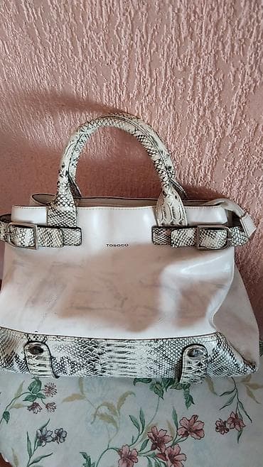 Tosoco ženska torba – bela sa detaljima u printu zmijske kože - na lalafo.rs — 1 Tosoco ženska torba – bela sa detaljima u printu zmijske kože - — 1