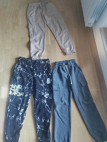 Komplet trenerki – 3 para donjih delova: Krem sa dzepovima deblji at lalafo.rs — 1 Komplet trenerki – 3 para donjih delova: Krem sa dzepovima deblji — 1