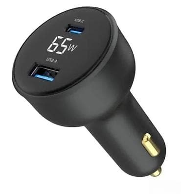 Žičani punjači za telefone: Gembird brzi auto punjač 65 W sa LCD ekranom - Snaga: do 65 W - Dva na lalafo.rs — 5 Žičani punjači za telefone: Gembird brzi auto punjač 65 W sa LCD ekranom - Snaga: do 65 W - Dva — 5