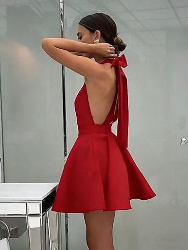 Kratka haljina sa otvorenim leđima i mašnom - Kroj: fit-and-flare na lalafo.rs — 2 Kratka haljina sa otvorenim leđima i mašnom - Kroj: fit-and-flare — 2