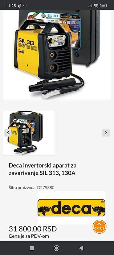 Deca SIL 313B MMA inverter aparat za zavarivanje - Tip: MMA (ručnim na lalafo.rs — 5 Deca SIL 313B MMA inverter aparat za zavarivanje - Tip: MMA (ručnim — 5
