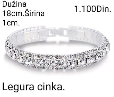 PRELEPE ELEGANTNE NARUKVICE OD LEGURE CINKA.SA KRISTALIMA I na lalafo.rs — 4 PRELEPE ELEGANTNE NARUKVICE OD LEGURE CINKA.SA KRISTALIMA I — 4