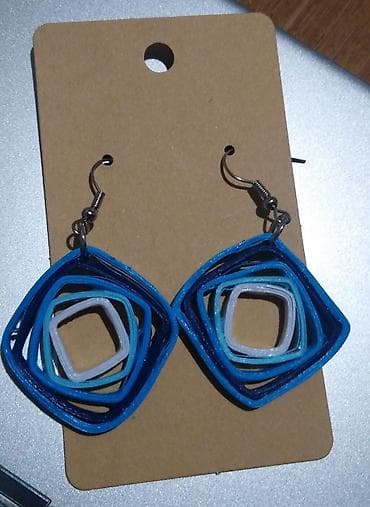 Ručno pravljene minđuše – quilling tehnika - Materijal: papirne trake na lalafo.rs — 7 Ručno pravljene minđuše – quilling tehnika - Materijal: papirne trake — 7