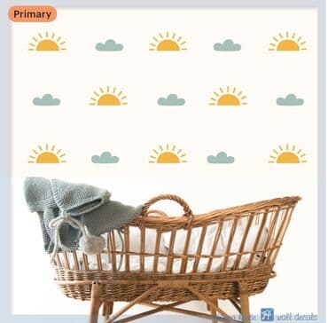 Ironing Boards: Zidne nalepnice – Moderan boho stil „Sunce i oblaci“ za dečiju sobu / at lalafo.rs — 5 Ironing Boards: Zidne nalepnice – Moderan boho stil „Sunce i oblaci“ za dečiju sobu / — 5