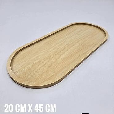 Drvena poslužavna daska – pravougaona/zaobljena - Materijal: prirodno na lalafo.rs — 5 Drvena poslužavna daska – pravougaona/zaobljena - Materijal: prirodno — 5