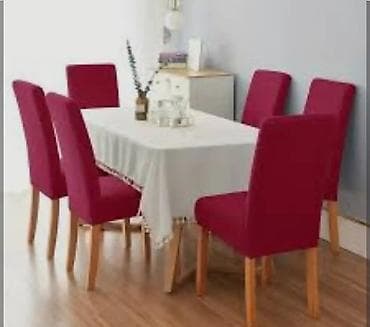 Rastegljive navlake za trpezarijske stolice - Materijal: elastična na lalafo.rs — 6 Rastegljive navlake za trpezarijske stolice - Materijal: elastična — 6