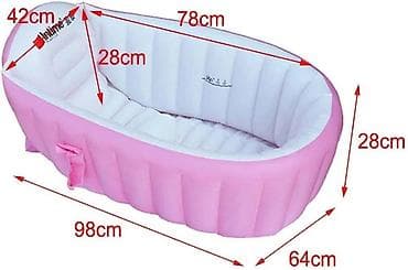 Надувна када за купање, дебела ПВЦ преносива када за купање за децу и na lalafo.rs — 4 Надувна када за купање, дебела ПВЦ преносива када за купање за децу и — 4