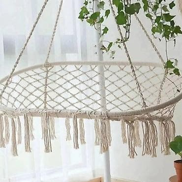 Pletena viseća ljuljaška – dvosed - Tip: makrame pletena viseća na lalafo.rs — 1 Pletena viseća ljuljaška – dvosed - Tip: makrame pletena viseća — 1
