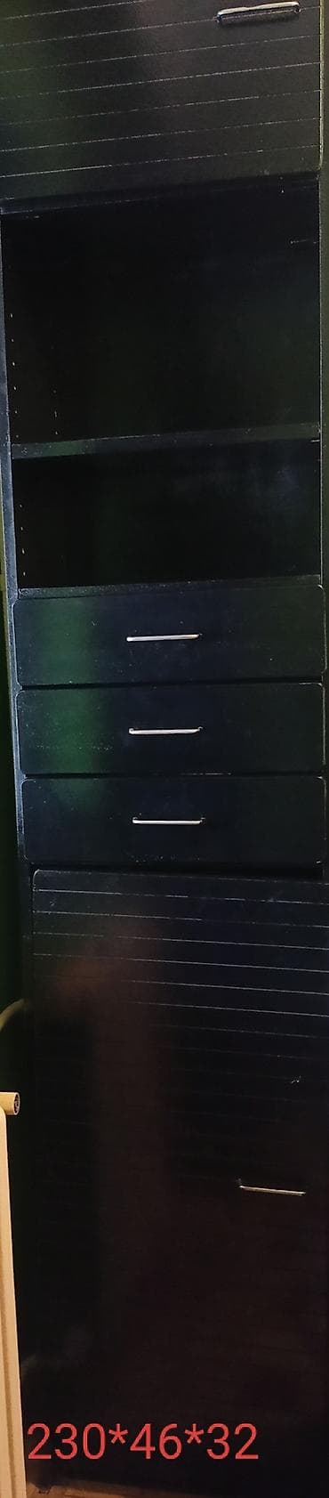 Office Furniture: Visoki ormar – crna boja, horizontalno profilisana fronta, metalne at lalafo.rs — 4 Office Furniture: Visoki ormar – crna boja, horizontalno profilisana fronta, metalne — 4