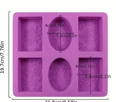 Silikonski kalup za dekorativne sapune/kolače – 6 šara - Materijal na lalafo.rs — 2 Silikonski kalup za dekorativne sapune/kolače – 6 šara - Materijal — 2