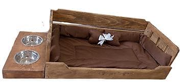 dve suknje po: Drveni krevet za pse sa integrisanim postoljem za činije - na lalafo.rs — 4 dve suknje po: Drveni krevet za pse sa integrisanim postoljem za činije - — 4