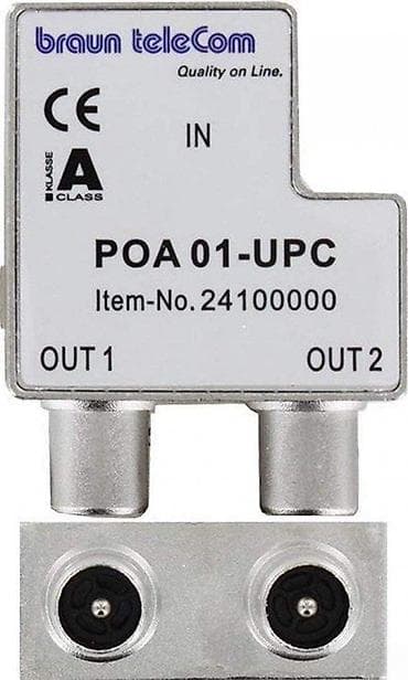 Braun teleCom POA 01-UPC – push-on IEC razdelnik (splitter) - Model na lalafo.rs Braun teleCom POA 01-UPC – push-on IEC razdelnik (splitter) - Model