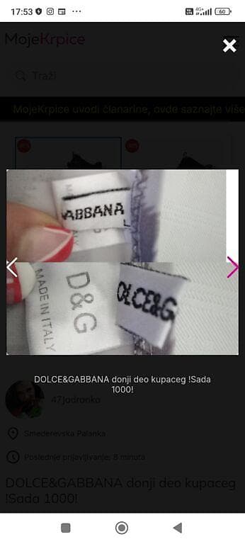 RASPRODAJA!! DOLCE&GABBANA donji deo kupaćeg kostima,Vel L. bez na lalafo.rs — 3 RASPRODAJA!! DOLCE&GABBANA donji deo kupaćeg kostima,Vel L. bez — 3