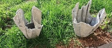 Dekorativne betonske saksije – ručno rađene - Materijal na lalafo.rs — 2 Dekorativne betonske saksije – ručno rađene - Materijal — 2