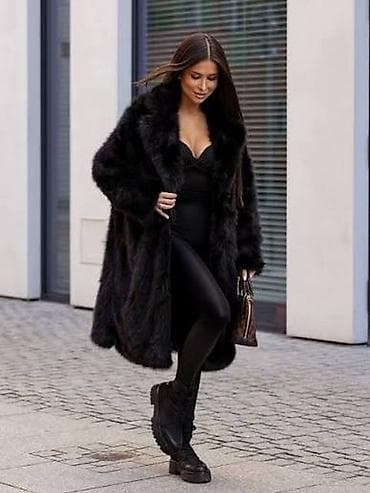 Ženska zimska jakna/kaput sa krznom – crna - Elegantna dužina do na lalafo.rs — 3 Ženska zimska jakna/kaput sa krznom – crna - Elegantna dužina do — 3