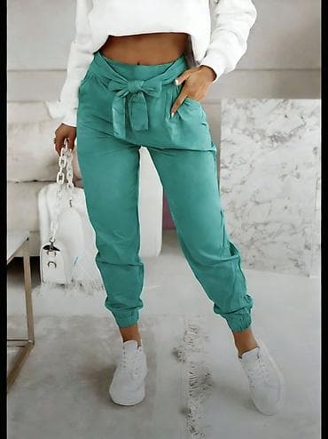 Ženske pantalone sa visokim strukom i mašnom gs - Model na lalafo.rs — 1 Ženske pantalone sa visokim strukom i mašnom gs - Model — 1