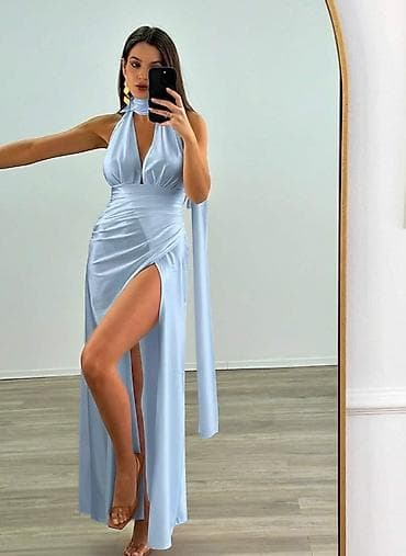 dve suknje po: Elegantna duga haljina sa šalom oko vrata - Kroj: duga svečana at lalafo.rs — 5 dve suknje po: Elegantna duga haljina sa šalom oko vrata - Kroj: duga svečana — 5