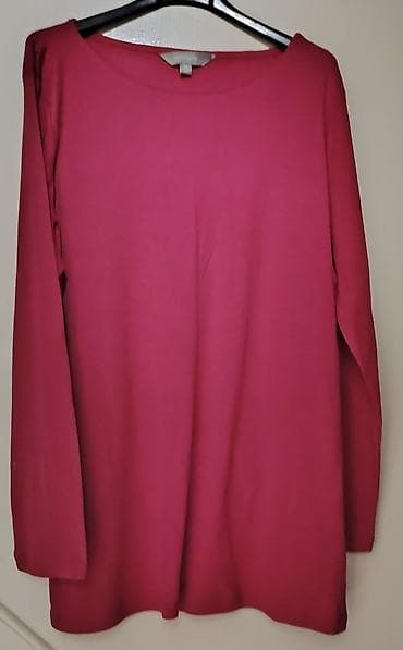 Džemper/tunika u boji maline - Model: jednostavan, ravnog kroja sa na lalafo.rs — 1 Džemper/tunika u boji maline - Model: jednostavan, ravnog kroja sa — 1