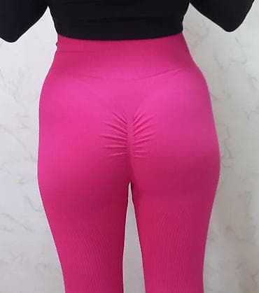 Leggings, Bike shorts: Ženske sportske helanke – hot pink - Visok struk sa širokim at lalafo.rs — 5 Leggings, Bike shorts: Ženske sportske helanke – hot pink - Visok struk sa širokim — 5