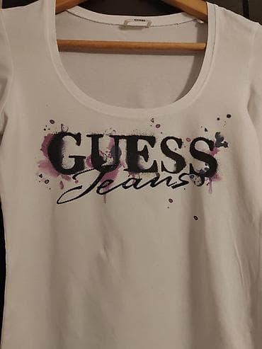 GUESS Jeans ženska majica dugih rukava - Boja: bela - Dizajn: veliki na lalafo.rs — 1 GUESS Jeans ženska majica dugih rukava - Boja: bela - Dizajn: veliki — 1