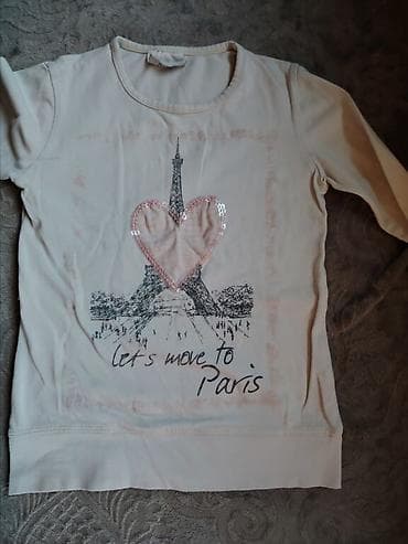 Devojačka dukserica/duga majica Contrast - Boja: nežno bež/krem - at lalafo.rs — 1 Devojačka dukserica/duga majica Contrast - Boja: nežno bež/krem - — 1