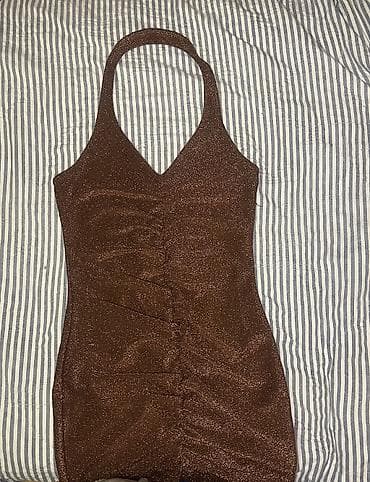 Bronazan haljina, mini Velicina S H&M Nenosena Slanje na lalafo.rs — 1 Bronazan haljina, mini Velicina S H&M Nenosena Slanje — 1