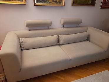 Trosed sa naslonima za glavu – bež, moderan dizajn - Prostran trosed na lalafo.rs — 1 Trosed sa naslonima za glavu – bež, moderan dizajn - Prostran trosed — 1