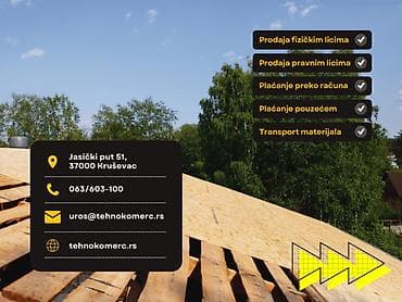 OSB (Oriented Strand Board) ploče proizvođača KRONOSPAN za internu na lalafo.rs — 6 OSB (Oriented Strand Board) ploče proizvođača KRONOSPAN za internu — 6
