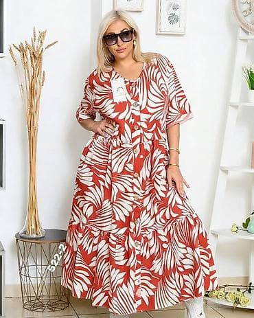 Lepršava midi haljina sa tropskim listovima L XL 2XL 3XL 4XL - Kroj na lalafo.rs Lepršava midi haljina sa tropskim listovima L XL 2XL 3XL 4XL - Kroj