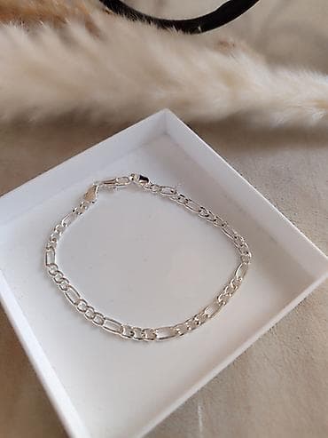 Narukvica ŽIG 925 – klasični figaro rad - Materijal: srebro 925 (žig na lalafo.rs — 1 Narukvica ŽIG 925 – klasični figaro rad - Materijal: srebro 925 (žig — 1