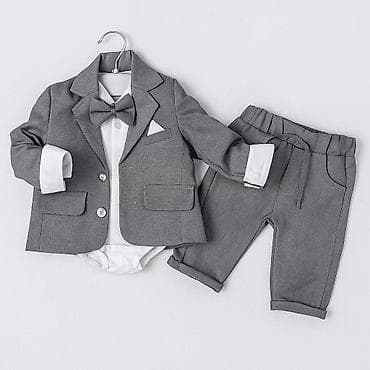 Svečani komplet za bebu – sako, pantalone i bodi-košulja - Elegantni na lalafo.rs Svečani komplet za bebu – sako, pantalone i bodi-košulja - Elegantni
