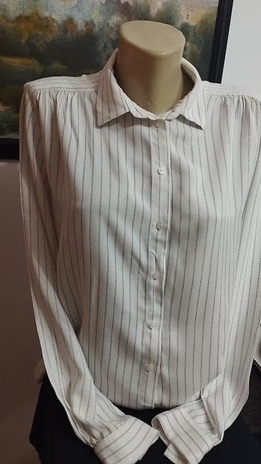 H&M bela košulja na tanke prugice na lalafo.rs — 7 H&M bela košulja na tanke prugice — 7