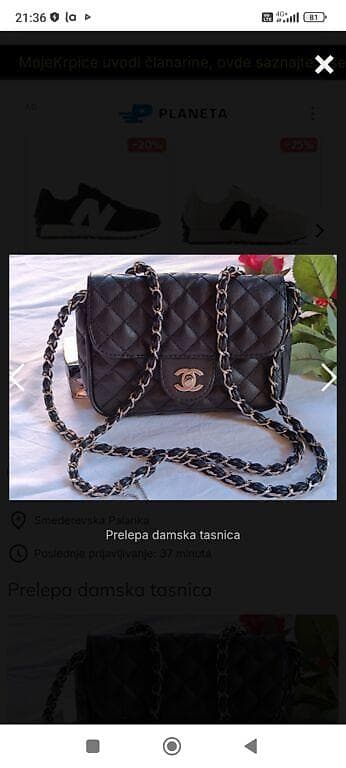 Elegantna ženska torbica preko ramena - Boja: crna - Materijal na lalafo.rs — 5 Elegantna ženska torbica preko ramena - Boja: crna - Materijal — 5