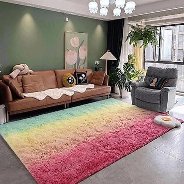 Mekani tepih sa dugom – plišani, višebojni tepih sa prelaznim (ombre) na lalafo.rs — 4 Mekani tepih sa dugom – plišani, višebojni tepih sa prelaznim (ombre) — 4