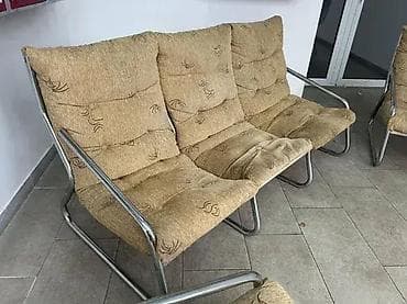 Mid Century Modern sofa / trosed - INOX 🛋️✨ Sofa u odličnom stanju na lalafo.rs — 1 Mid Century Modern sofa / trosed - INOX 🛋️✨ Sofa u odličnom stanju — 1