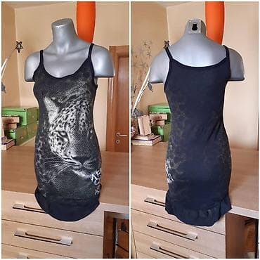 Haljina/top na bretele sa printom leoparda - Crna, uska, rastegljiva na lalafo.rs — 3 Haljina/top na bretele sa printom leoparda - Crna, uska, rastegljiva — 3