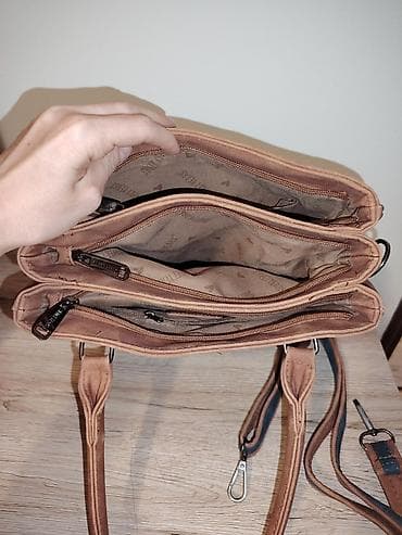 Ženska torba – dvobojna (kamel/teget), sa mnoštvom pregrada i dodatnom na lalafo.rs — 3 Ženska torba – dvobojna (kamel/teget), sa mnoštvom pregrada i dodatnom — 3