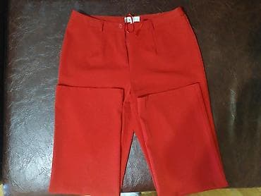 Elegantne crvene pantalone – ravnog kroja - Boja: intenzivno crvena - na lalafo.rs — 1 Elegantne crvene pantalone – ravnog kroja - Boja: intenzivno crvena - — 1