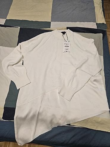pantalone butiku ali: Prodajem ZARA džemper ASYMMETRIC COMBINED KNIT JUMPER u beloj boji na lalafo.rs — 3 pantalone butiku ali: Prodajem ZARA džemper ASYMMETRIC COMBINED KNIT JUMPER u beloj boji — 3