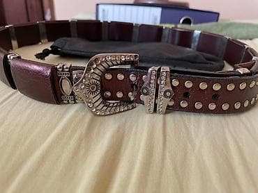 Ženski kais, sa cirkonima, vestacka koza, dužina kaiša 97cm na lalafo.rs — 3 Ženski kais, sa cirkonima, vestacka koza, dužina kaiša 97cm — 3