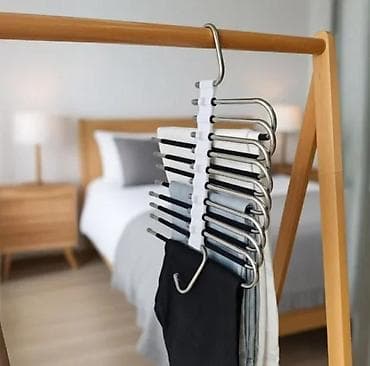 Home & Garden: Višenamenska vešalica za pantalone – 9 prečki, metal, srebrno/crna - at lalafo.rs — 4 Home & Garden: Višenamenska vešalica za pantalone – 9 prečki, metal, srebrno/crna - — 4