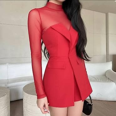 Elegantni ženski kombinezon-mini haljina - Model: kratki kombinezon na lalafo.rs — 2 Elegantni ženski kombinezon-mini haljina - Model: kratki kombinezon — 2