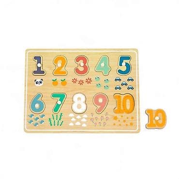 Drvena slagalica sa brojevima 1–10 - Edukativna drvena tabla sa na lalafo.rs Drvena slagalica sa brojevima 1–10 - Edukativna drvena tabla sa