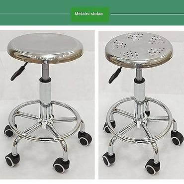 Office Furniture: Metalni radni stolac na točkiće - Sedište: metalna ploča prečnika 29 at lalafo.rs — 3 Office Furniture: Metalni radni stolac na točkiće - Sedište: metalna ploča prečnika 29 — 3