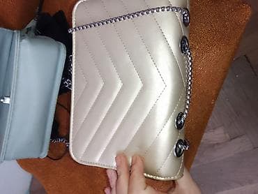 Ženska torbica preko ramena – zlatna - Materijal: veštačka koža sa at lalafo.rs — 1 Ženska torbica preko ramena – zlatna - Materijal: veštačka koža sa — 1