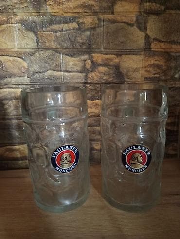 Staklene pivske krigle Paulaner München – set od 2 komada - na lalafo.rs — 1 Staklene pivske krigle Paulaner München – set od 2 komada - — 1