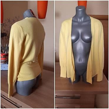 Ženski pleteni džemper/bolero u svetložutoj boji, model na preklop. - na lalafo.rs — 2 Ženski pleteni džemper/bolero u svetložutoj boji, model na preklop. - — 2