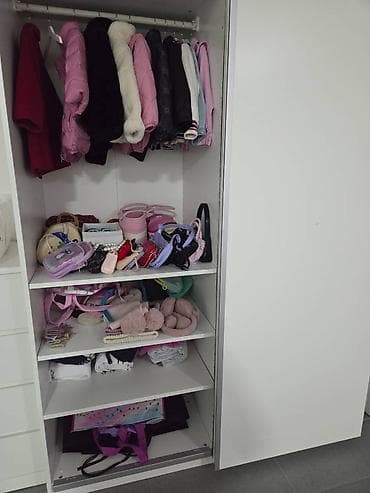 Klizni garderober – bele boje Orman je visine 201cm, 56cm dubina i na lalafo.rs — 2 Klizni garderober – bele boje Orman je visine 201cm, 56cm dubina i — 2