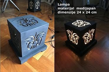 Stona-podna lampa izradjena od medijapana na lalafo.rs Stona-podna lampa izradjena od medijapana