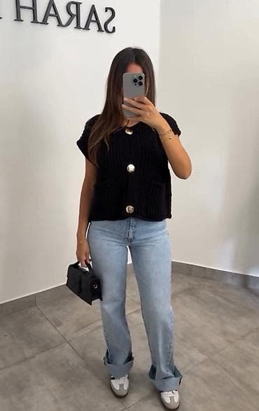 prsluk jaknica mango u: 🔥Pleteni ženski prsluk sa kratkim rukavima i velikim dugmadima 1700 na lalafo.rs — 4 prsluk jaknica mango u: 🔥Pleteni ženski prsluk sa kratkim rukavima i velikim dugmadima 1700 — 4